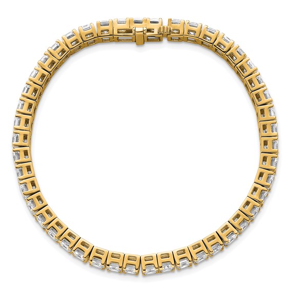 14K Yellow Gold ctw VS/SI+ G+ Lab Grown Emerald Diamond Tennis Bracelet