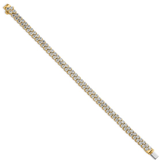 14ky Certified 10.5ct Lab Grown VS DEF Dia Tennis Bracelet