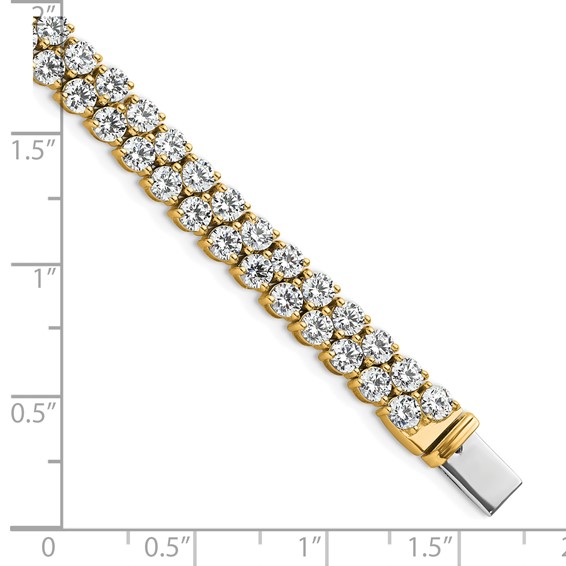 14ky Certified 10.5ct Lab Grown VS DEF Dia Tennis Bracelet