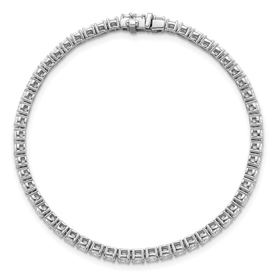 14K White Gold Certified VS DEF Lab Grown Oval Diamond Tennis Bracelet