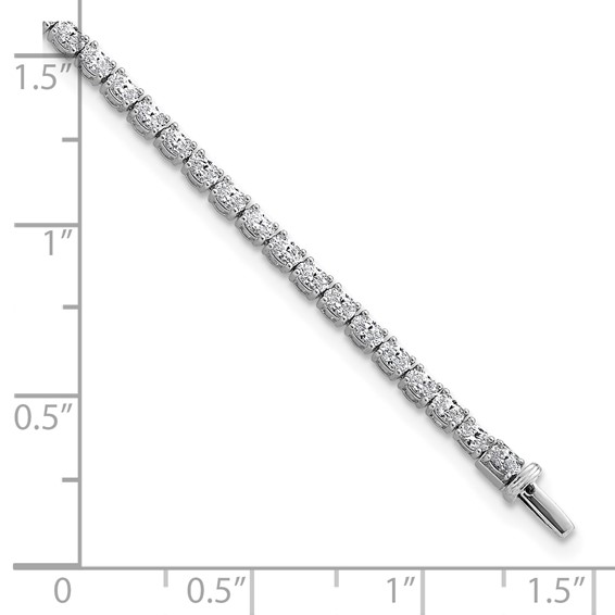 14K White Gold Certified VS DEF Lab Grown Oval Diamond Tennis Bracelet