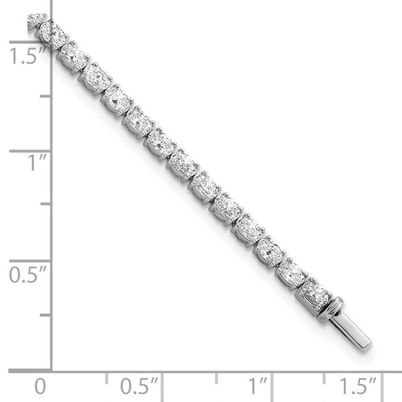 14K White Gold Certified VS DEF Lab Grown Oval Diamond Tennis Bracelet