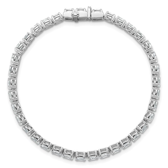 14K White Gold Certified VS DEF Lab Grown Oval Diamond Tennis Bracelet