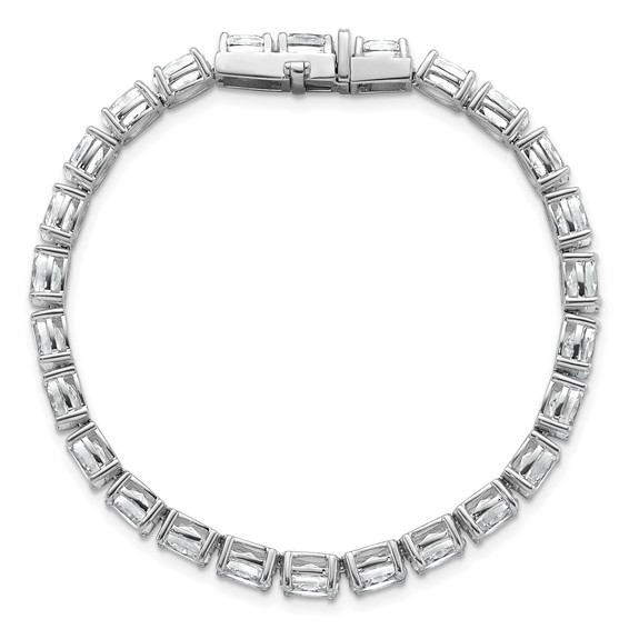 14K White Gold Certified VS DEF Lab Grown Oval Diamond Tennis Bracelet