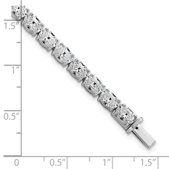 14K White Gold Certified VS DEF Lab Grown Oval Diamond Tennis Bracelet