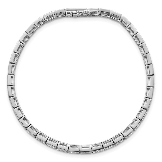 14K White Gold Certified Lab Grown Diamond VS DEF Princess Tennis Bracelet