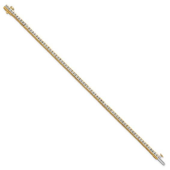 14K Certified Lab Grown Diamond VS DEF Princess Tennis Bracelet