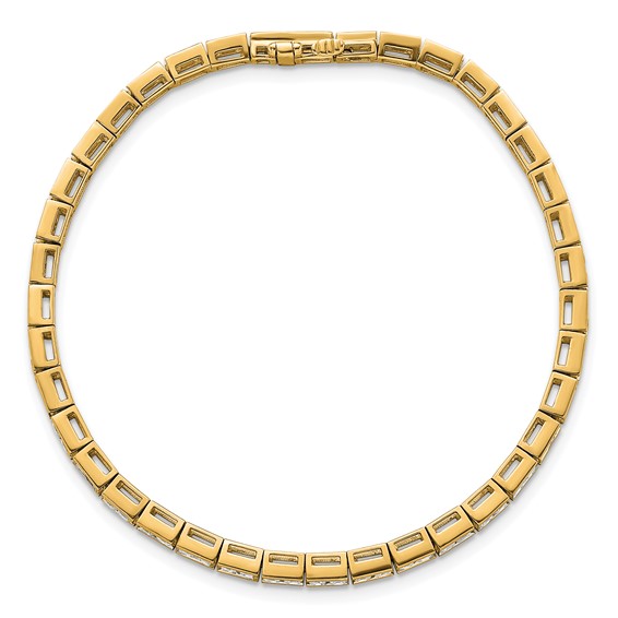 14K Certified Lab Grown Diamond VS DEF Princess Tennis Bracelet