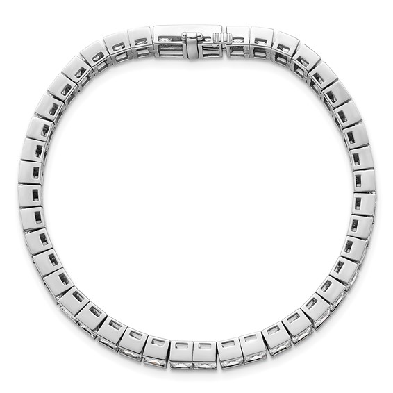 14K White Gold Certified Lab Grown Diamond VS/SI FGH Princess Tennis Bracel
