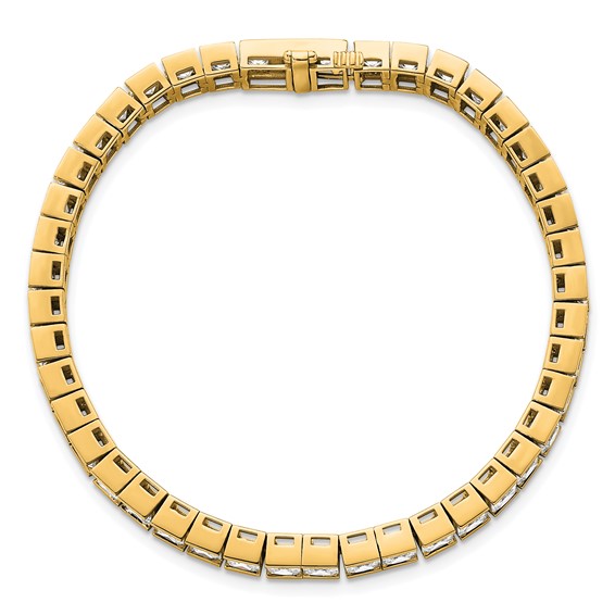 14K Lab Grown Diamond VS/SI+ G+ Princess Tennis Bracelet