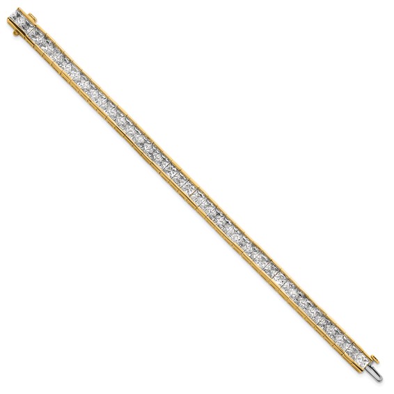 14K Certified Lab Grown Diamond VS/SI FGH Princess Tennis Bracelet
