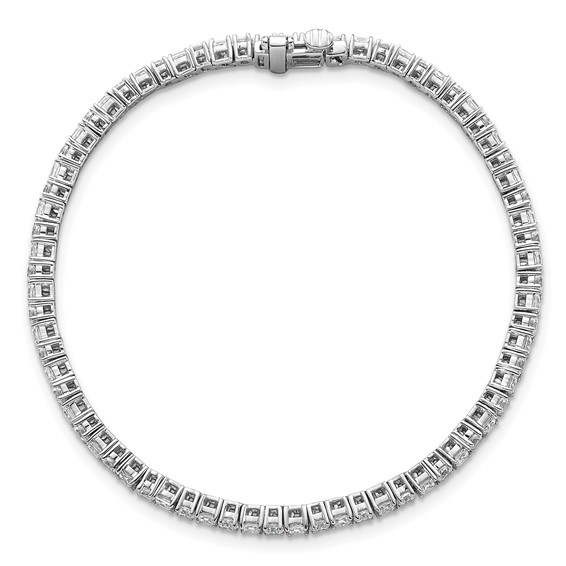14K WG VS+ F+ Lab Grown Princess and Round Diamond Tennis Bracelet