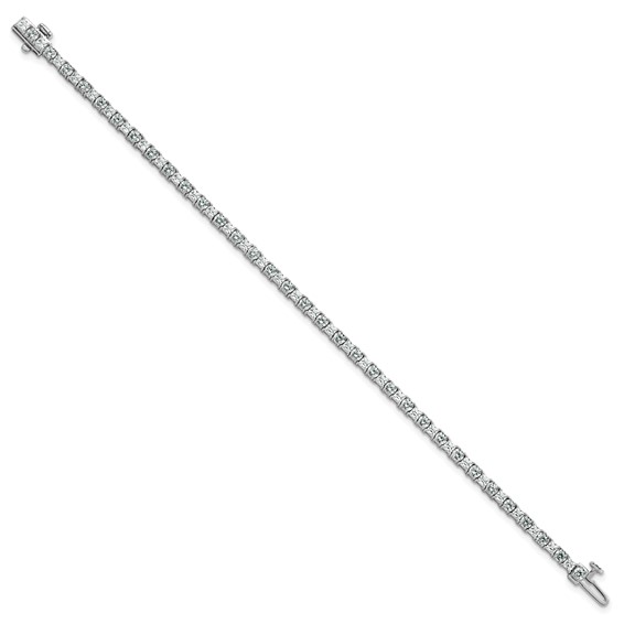 14K WG VS DEF Cert. Lab Grown Princess and Round Diamond Tennis Bracelet