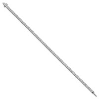 14K White Gold 6ct Lab Grown Diamond VS SI+ G+ Tennis Bracelet view 2