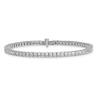 14K White Gold 6ct Lab Grown Diamond VS SI+ G+ Tennis Bracelet view 3