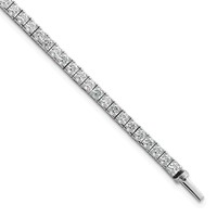 14K White Gold 6ct Lab Grown Diamond VS SI+ G+ Tennis Bracelet view 1