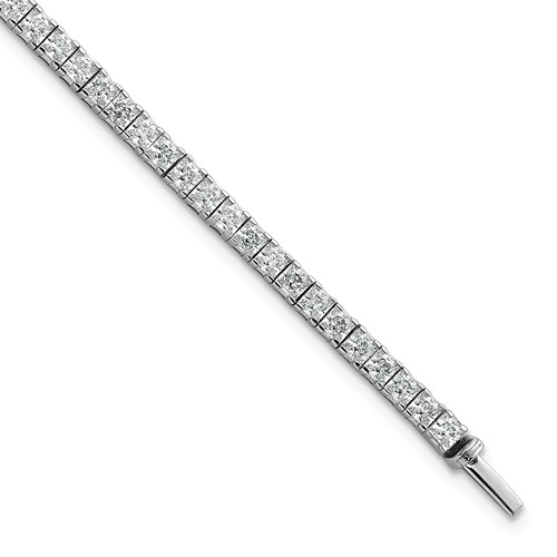 14K White Gold 6ct Lab Grown Diamond VS SI+ G+ Tennis Bracelet