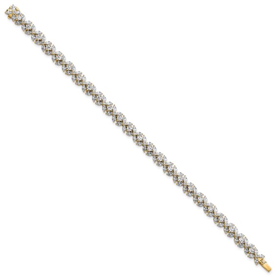 Gold Lab Grown Diamond Fancy Tennis Bracelets