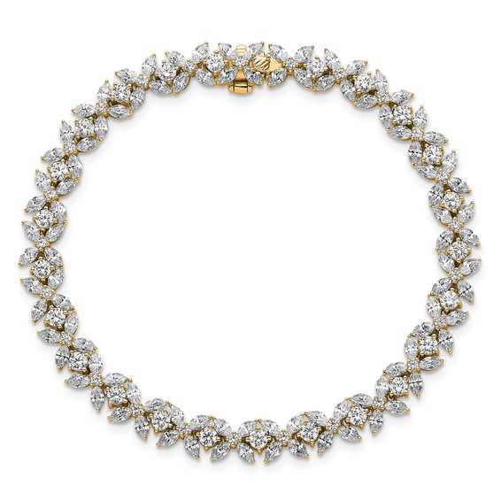 Gold Lab Grown Diamond Fancy Tennis Bracelets