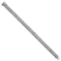 14K White Gold 10 Carat Lab Grown Diamond VS+ F+ Complete Fashion Tennis Bracelet view 2