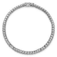 14K White Gold 10 Carat Lab Grown Diamond VS+ F+ Complete Fashion Tennis Bracelet view 4