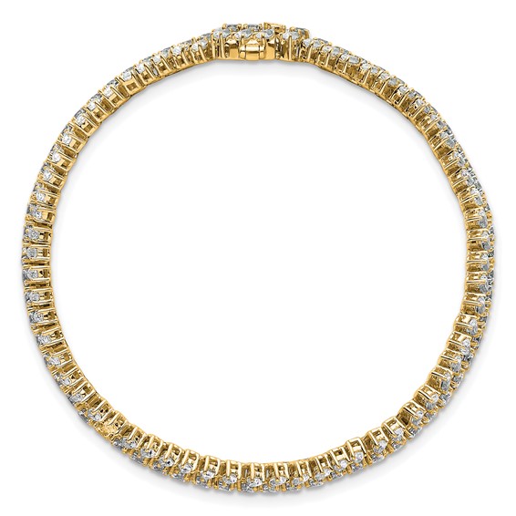 Gold Lab Grown Diamond Fancy Tennis Bracelets