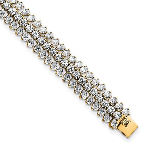 Gold Lab Grown Diamond Fancy Tennis Bracelets
