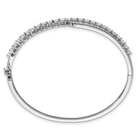 14K White Gold 2.12 Carat Lab Grown Diamond VS+ F+ Complete Bangle view 2