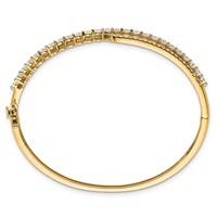 14K Yellow Gold 2.12 Carat Lab Grown Diamond VS+ F+ Complete Bangle view 2