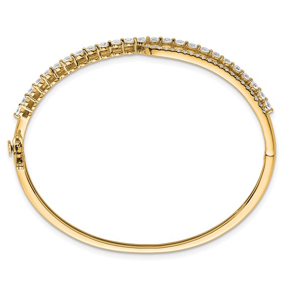 Gold Diamond Hinged Bangles