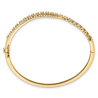 14K Yellow Gold 1.38 Carat Lab Grown Diamond VS+ F+ Complete Bangle view 2