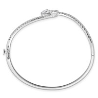 14K White Gold 1.88 Carat Lab Grown Diamond VS+ F+ Complete Bangle view 2