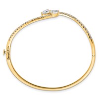 14K Yellow Gold 1.88 Carat Lab Grown Diamond VS+ F+ Complete Bangle view 2