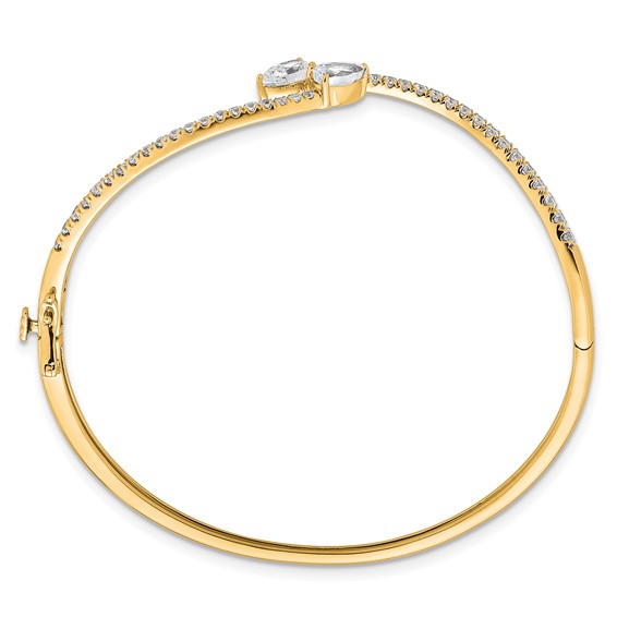 Gold Diamond Hinged Bangles