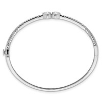 14K White Gold 0.75 Carat Lab Grown Diamond VS+ F+ Complete Bangle view 2