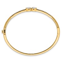 14K Yellow Gold 0.75 Carat Lab Grown Diamond VS+ F+ Complete Bangle view 2