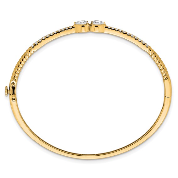 Gold Diamond Hinged Bangles