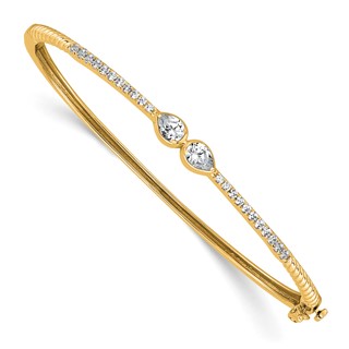 Gold Diamond Hinged Bangles