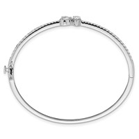 14K White Gold 1.17 Carat Lab Grown Diamond VS+ F+ Complete Bangle view 2
