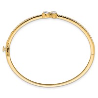 14K Yellow Gold 1.17 Carat Lab Grown Diamond VS+ F+ Complete Bangle view 2