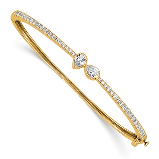 Gold Diamond Hinged Bangles