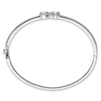 14K White Gold 2 Carat Lab Grown Diamond VS+ F+ Complete Bangle view 2