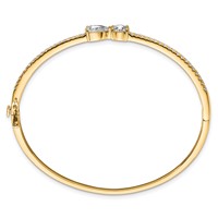 14K Yellow Gold 2 Carat Lab Grown Diamond VS+ F+ Complete Bangle view 2