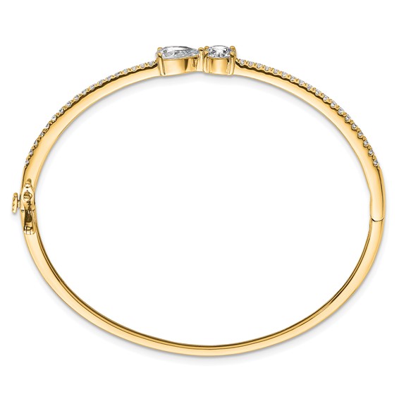 Gold Diamond Hinged Bangles