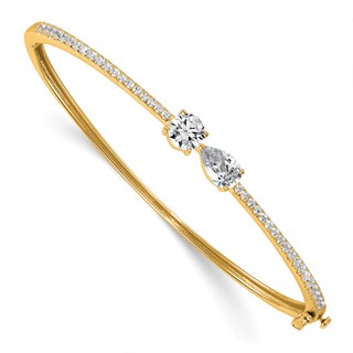 Gold Diamond Hinged Bangles