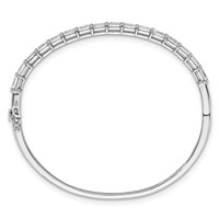 14K White Gold 3.25 Carat Lab Grown Diamond VS+ F+ Complete Bangle view 2