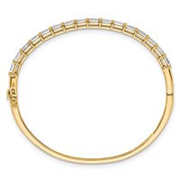 14K Yellow Gold 3.25 Carat Lab Grown Diamond VS+ F+ Complete Bangle view 2