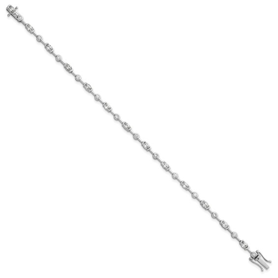 14kw 2 1/5ct Lab Grown Diamond VS+ F+ Fancy Complete Bracelet