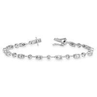 14K White Gold 2.20ct Lab Grown Diamond VS+ F+ Fancy Complete Bracelet view 5