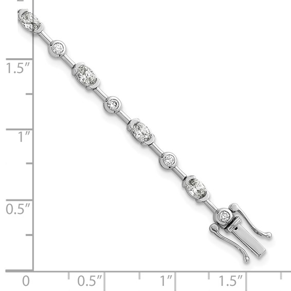 14kw 2 1/5ct Lab Grown Diamond VS+ F+ Fancy Complete Bracelet